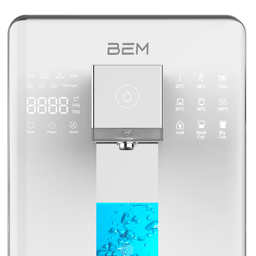 BEM IDA Osmose Tischwasserfilter inkl. UV- Lampe und Hydrogen-Generator, o. Behälter