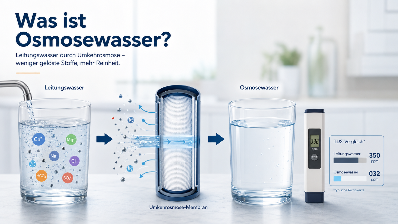 Was ist Osmosewasser? Eigenschaften und Unterschiede erklärt
