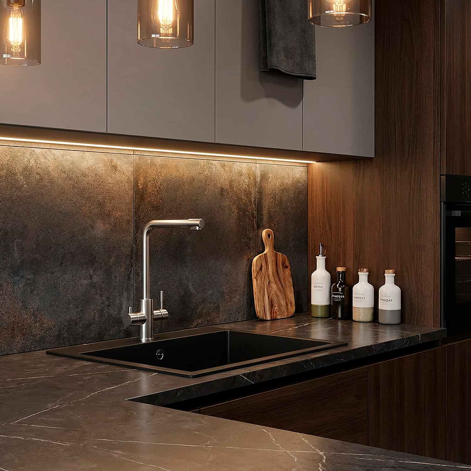 BEM 3-Wege Wasserhahn – Edelstahl 18/10, matt gebürstet