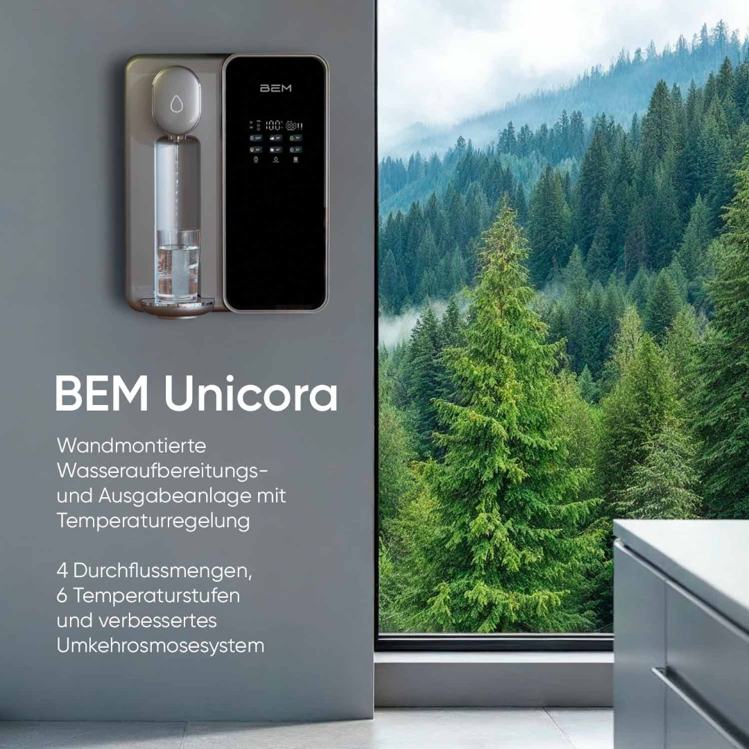 BEM Unicora 2.0 — neue Generation! Umkehrosmose-Wasserfilter mit Direktanschluss