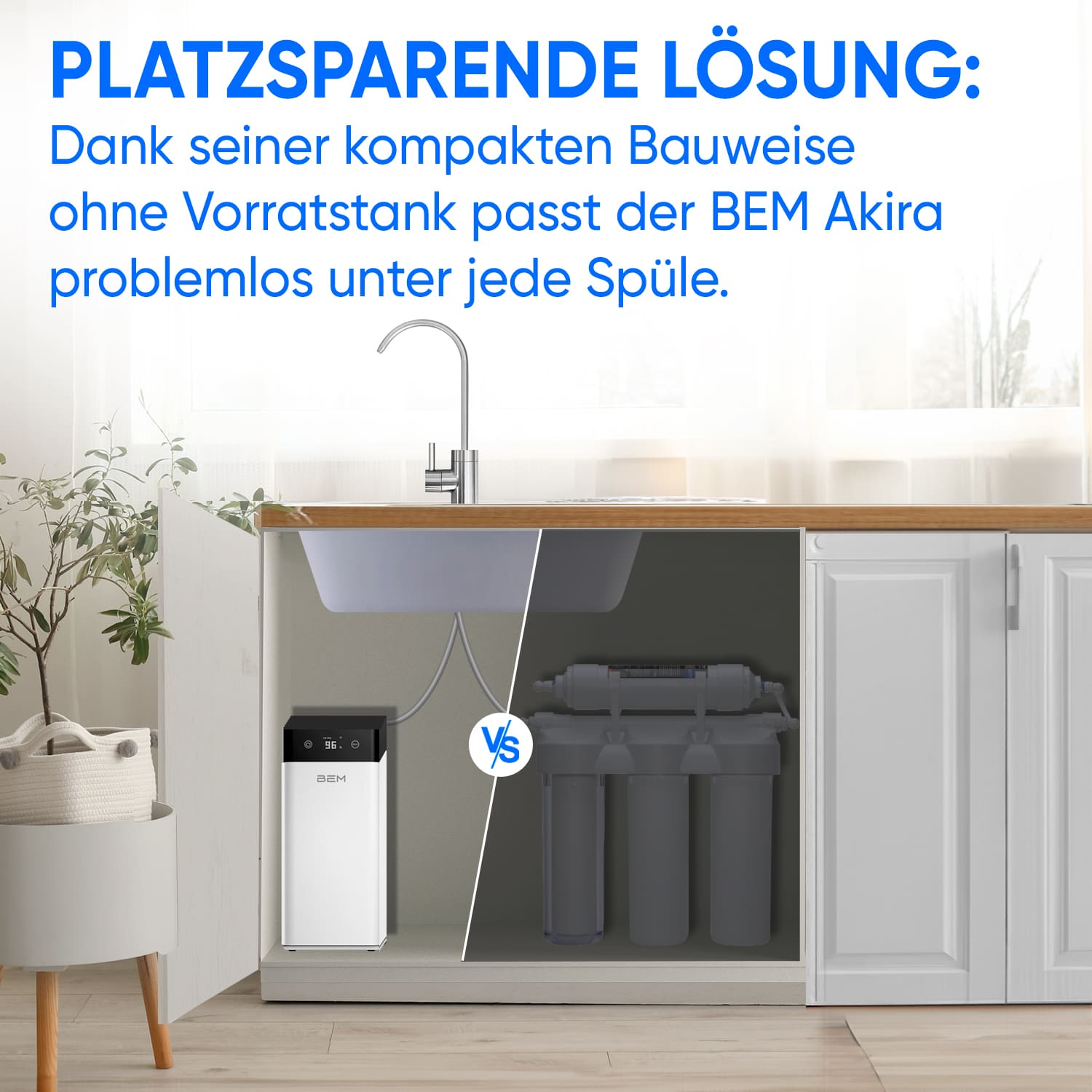 BEM Akira tankloser Wasserfilter mit 5-stufigem Filtersystem Direct-Flow