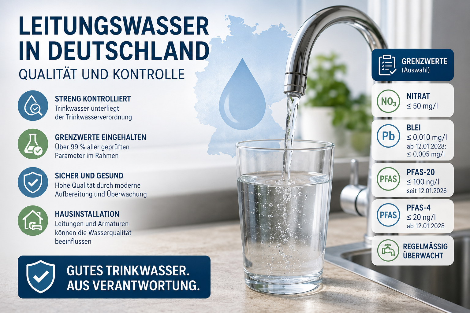 Leitungswasser in Deutschland: Wie gut ist die Qualität?
