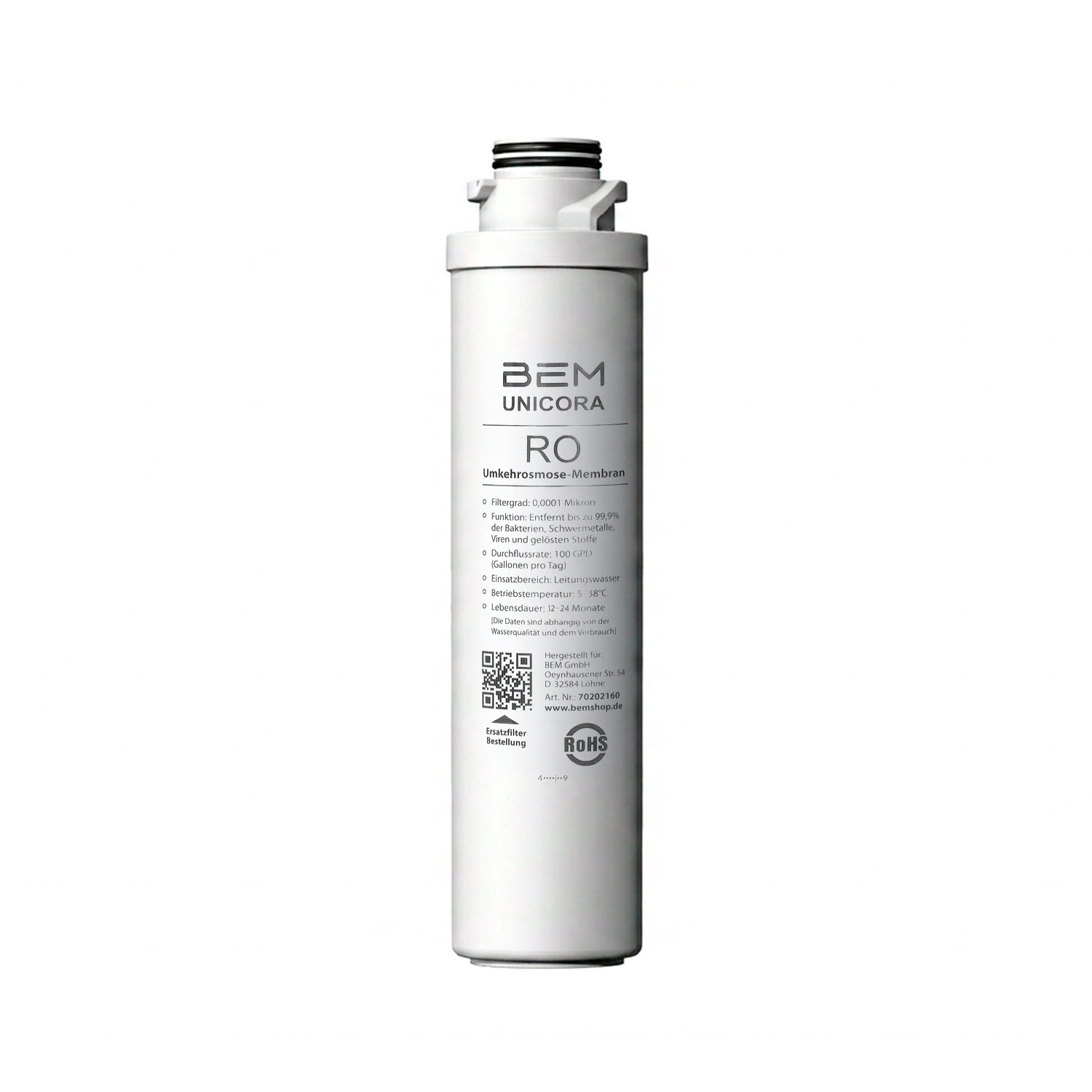 Ersatzfilter RO für Wasserfilter BEM Unicora