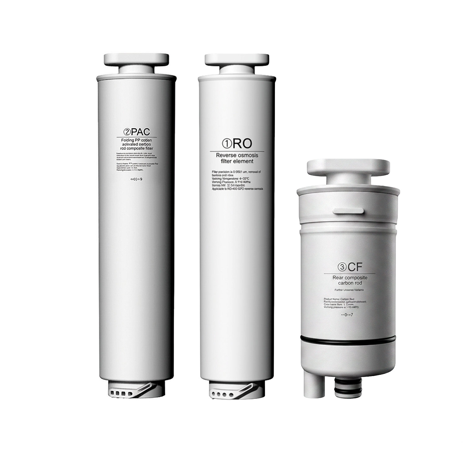 BEM LUNA 3er-SET Ersatzfilter (RO, PAC und CF) für BEM Luna Wasserfilteranlage