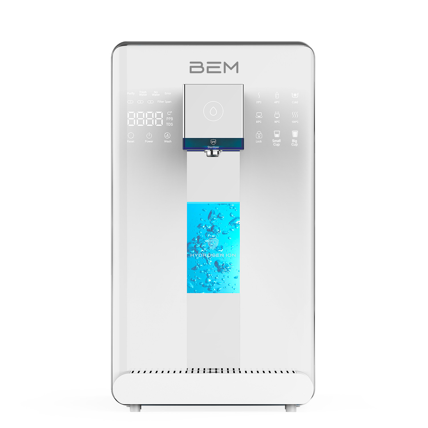 BEM IDA Osmose Tischwasserfilter inkl. UV- Lampe und Hydrogen-Generator, o. Behälter