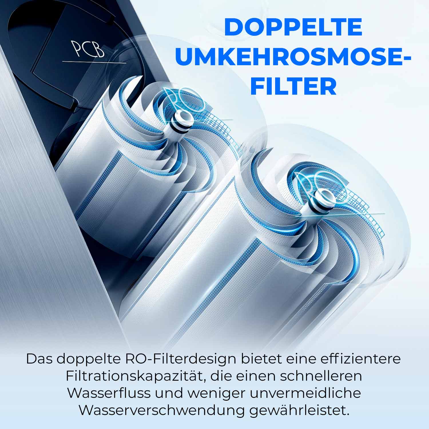 BEM Orion Ultra Slim tankloser Wasserfilter mit 5-stufigem Filtersystem Direct-Flow